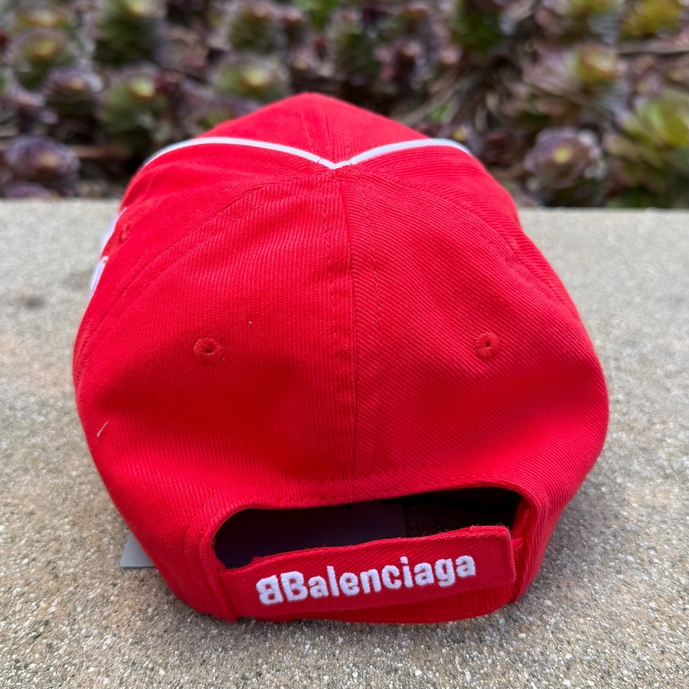 Balenciaga White Baseball Cap PARIS - Picture 4 of 6